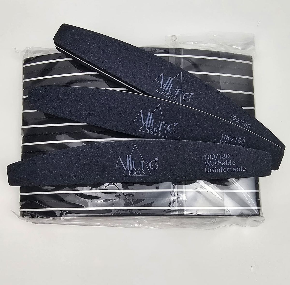 10 Pack of PrestigePro Noir Buffers 100/180 – Premium Nail Buffing for Professionals