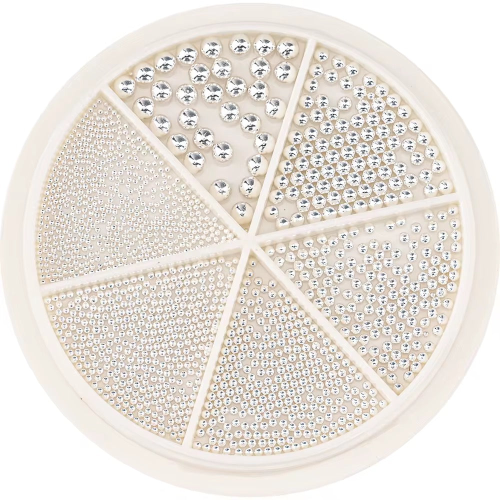 Luxury Metal Caviar Bead Wheel – Mixed Sizes Nail Art Studs