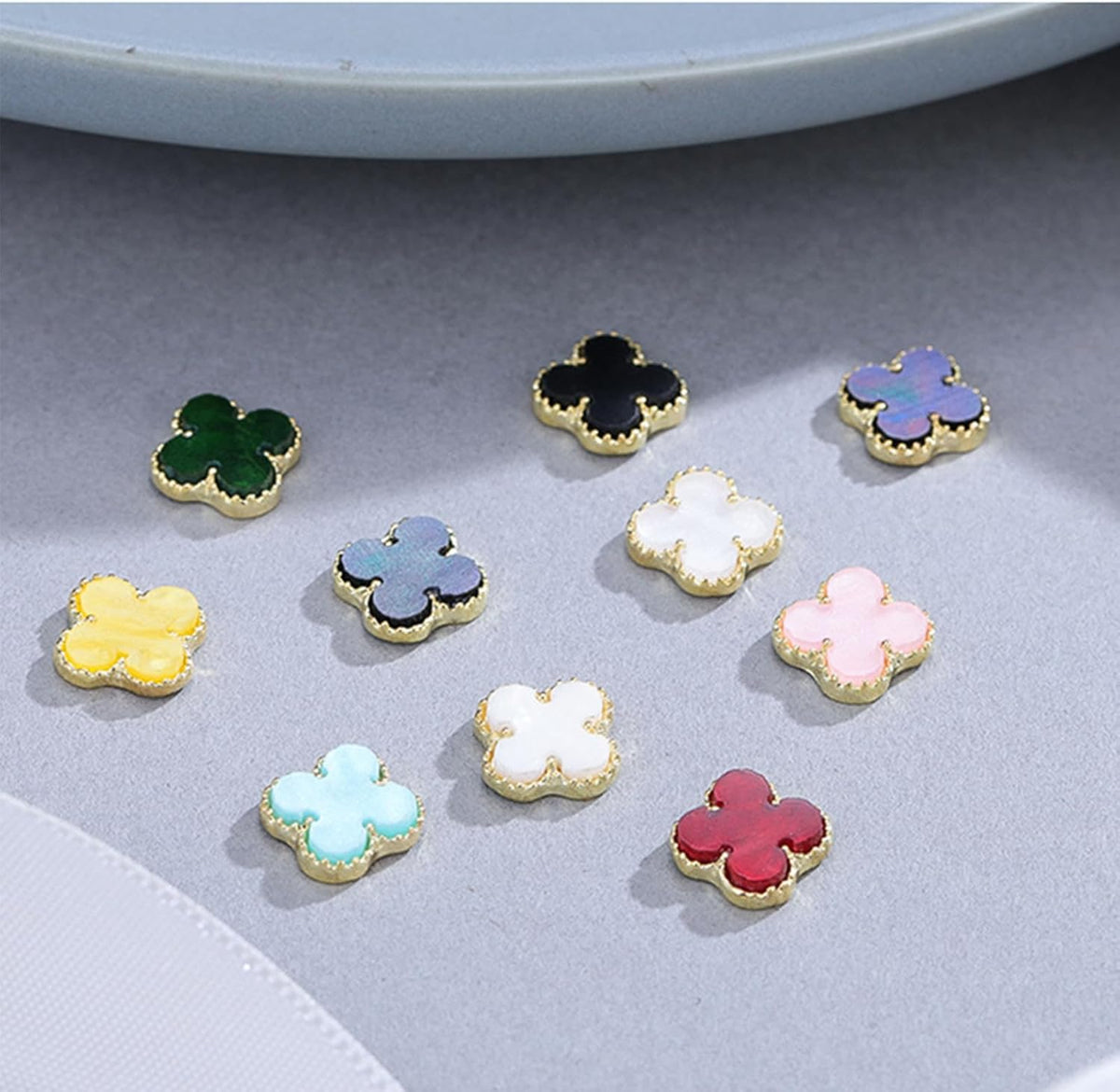 ๐ Clover Luxe Nail Charms