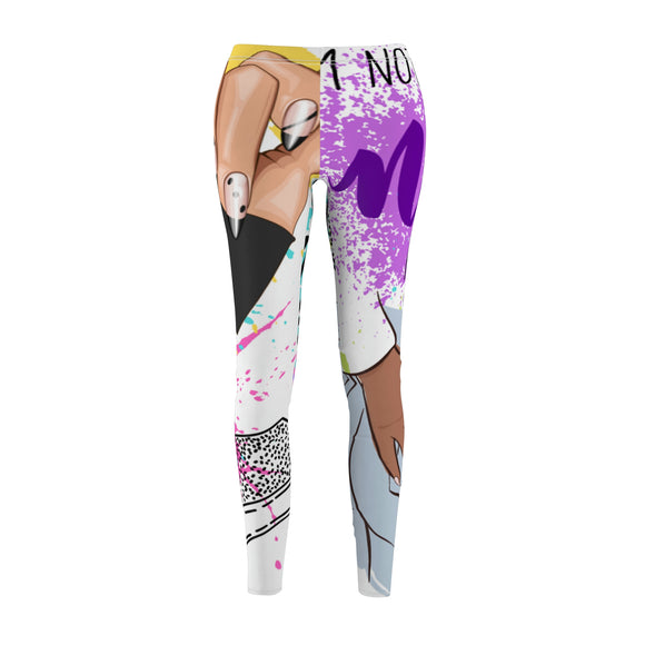 Women's Cut & Sew Casual Leggings - Allure Nails PR