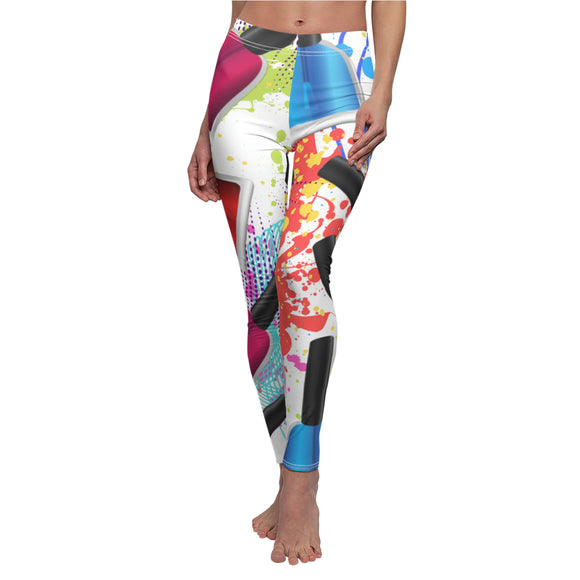 Women's Cut & Sew Casual Leggings - Allure Nails PR
