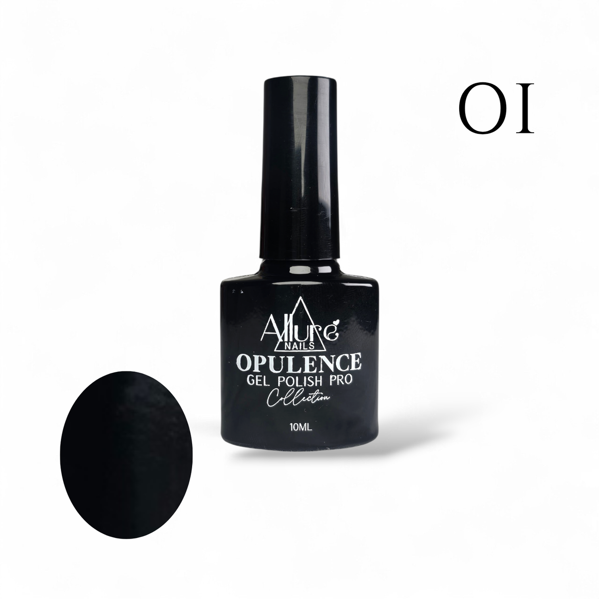 Opulence Gel Polish PRO – 01 (Black) | 10ML HEMA-Free & TPO-Free High Pigment Gel