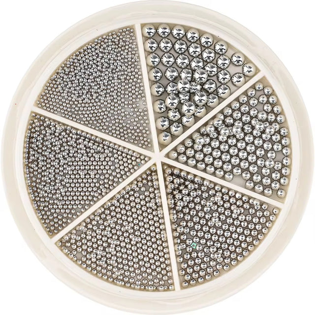 Luxury Metal Caviar Bead Wheel – Mixed Sizes Nail Art Studs