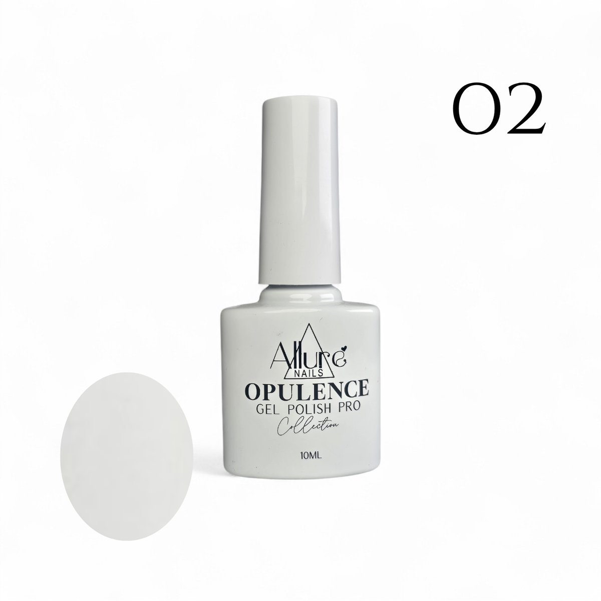 Opulence Gel Polish PRO – 02 (White) | 10ML HEMA-Free & TPO-Free High Pigment Gel