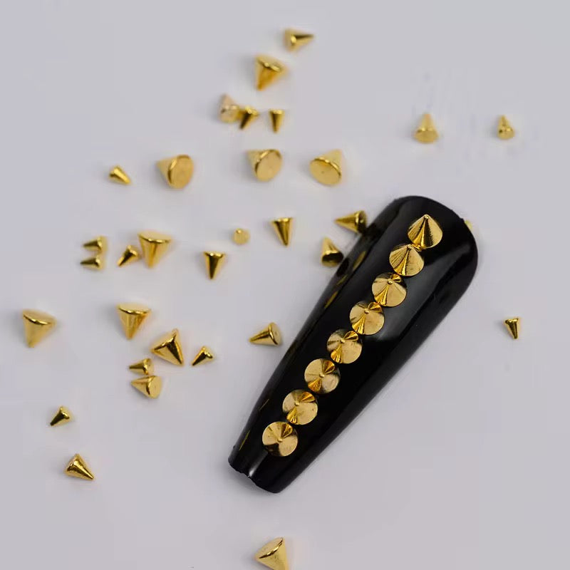 Mixed Gold & Silver Spike Nail Charm Kit