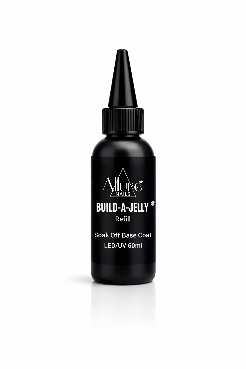 PRE ORDER END OF OCTOBER Allure Nails BUILD-A-JELLY® PRO Refill (60ml+) – Overfilled Soak Off Base Coat | Builder Gel, Adhesion & Rhinestone Glue