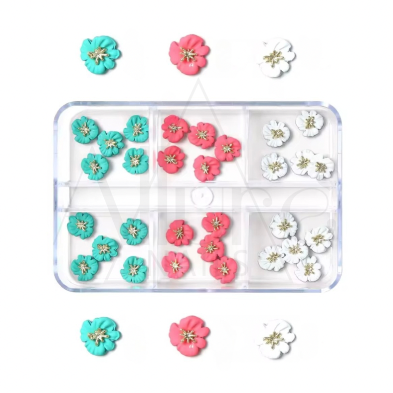 🌸 Bloom Luxe 3D Nail Charm Set