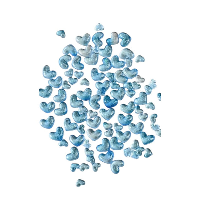 Crystal Heart Nail Charms – 3D Glitter Resin Nail Art (100pcs)