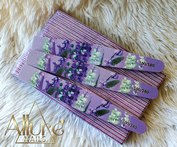 25 Pack 100/180 Nail Files - Allure Nails PR