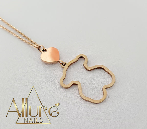 Rosegold Bear Necklace No 3 - Allure Nails PR