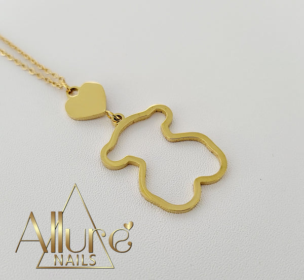 Gold Bear Necklace No 2 - Allure Nails PR