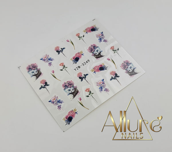 Flower Water Decal YZW-3249 - Allure Nails PR