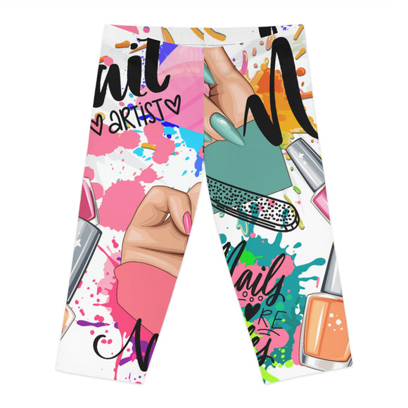 Women's Capri Leggings - Allure Nails PR