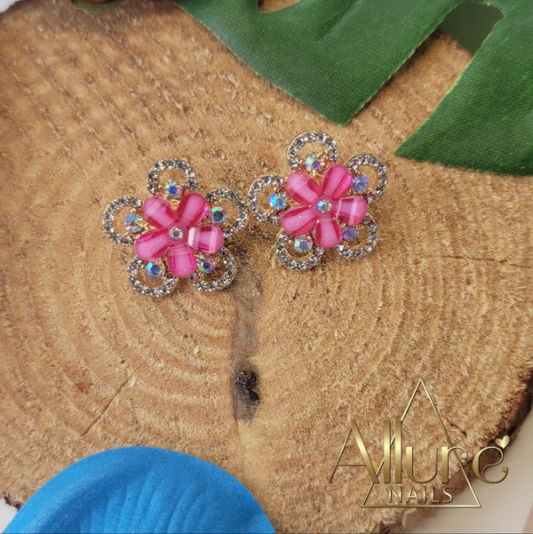 Colored Flowered Earrings - Allure Nails PR