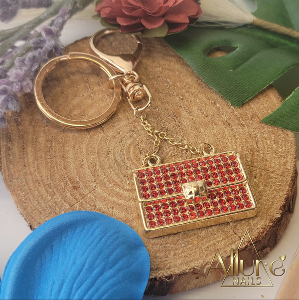 Purse Rhinestone Keychain - Allure Nails PR